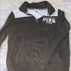 pink quarter zip